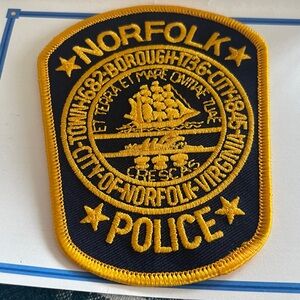 Norfolk Police Embroidered Patch - Black and Gold